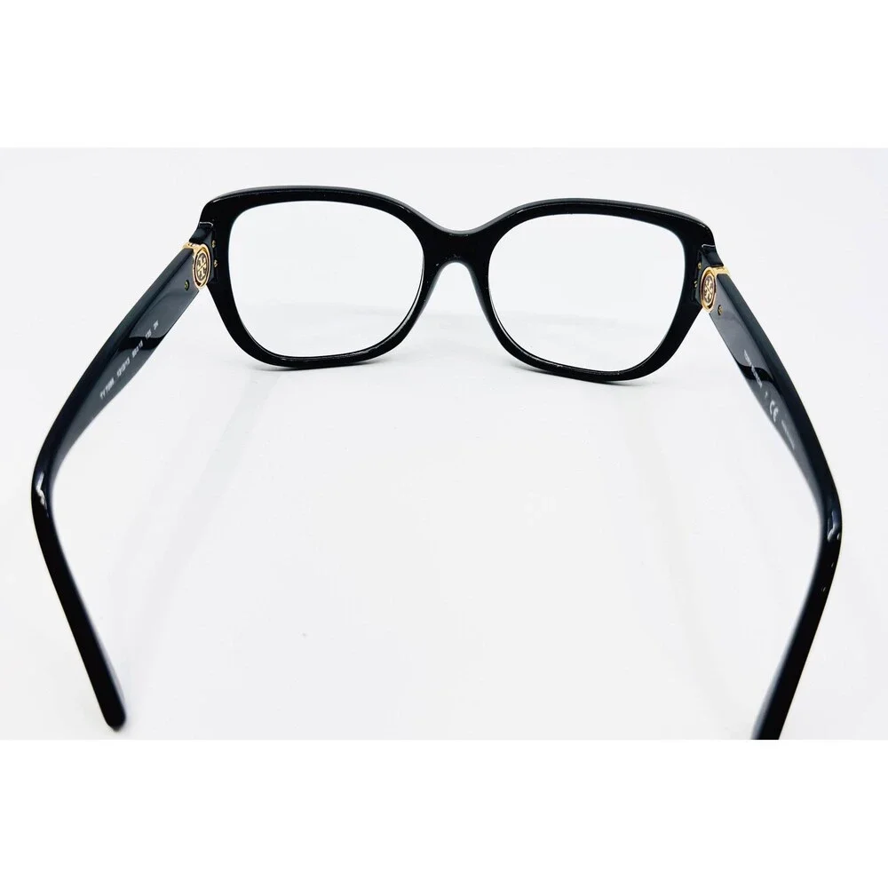 Tory Burch Eyeglasses Womens Black TY7086 1312/13 Cat Eye Logo 55-18-135
